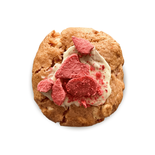 Jahodové cookie s bielou čokoládou
